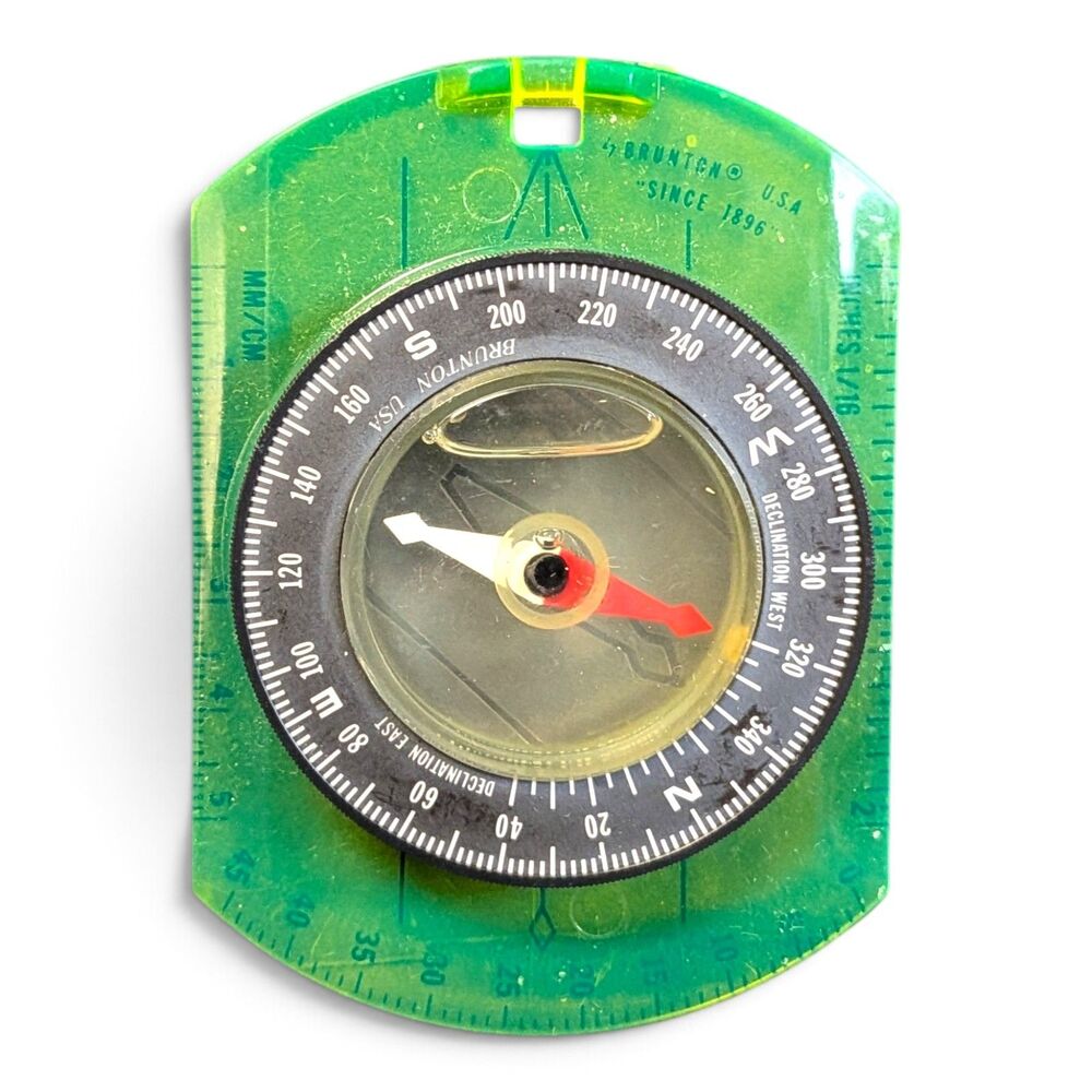 Brunton USA Green/Black Hiking Camping Compass